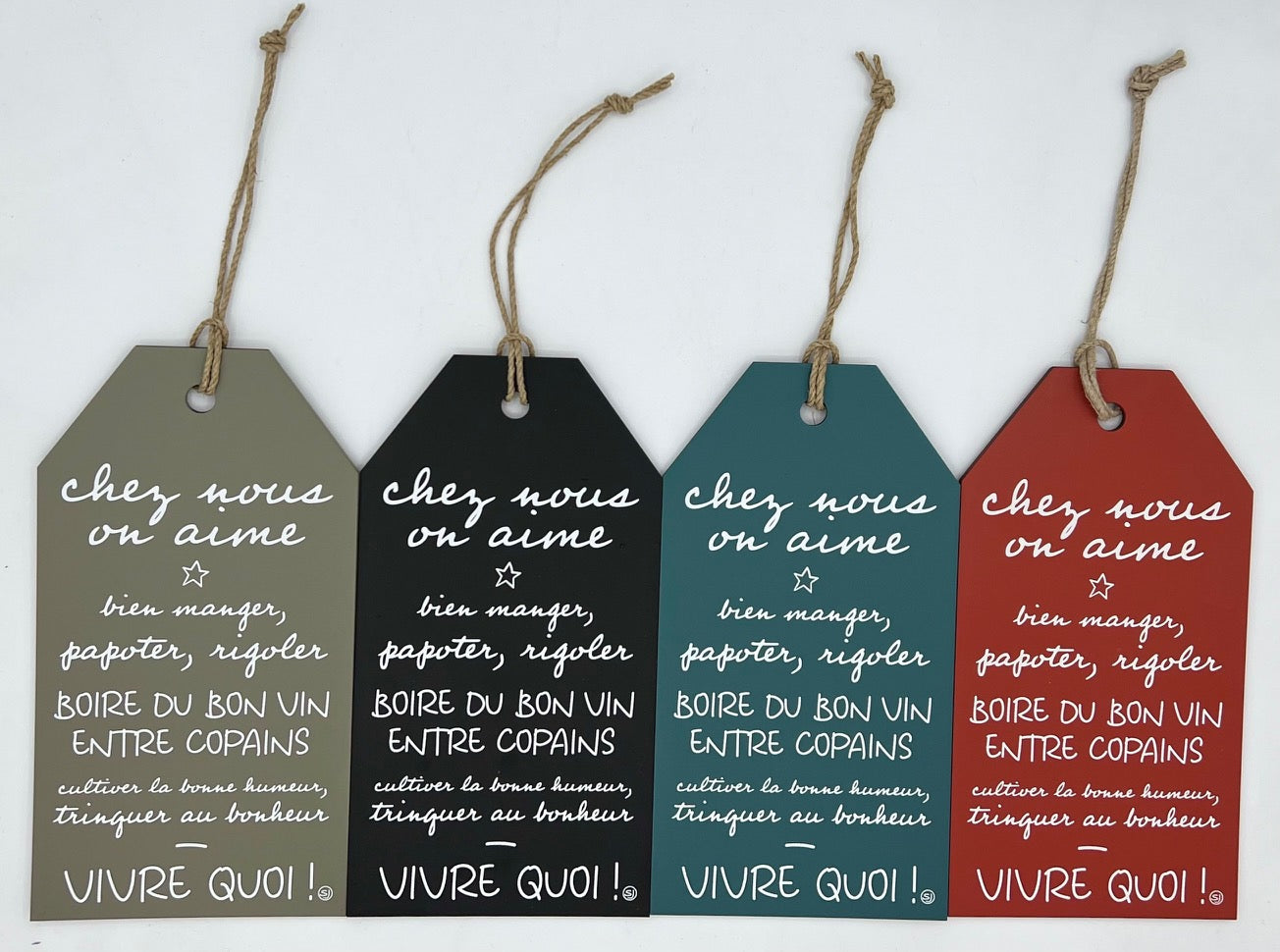 Pancarte message chez nous on aime