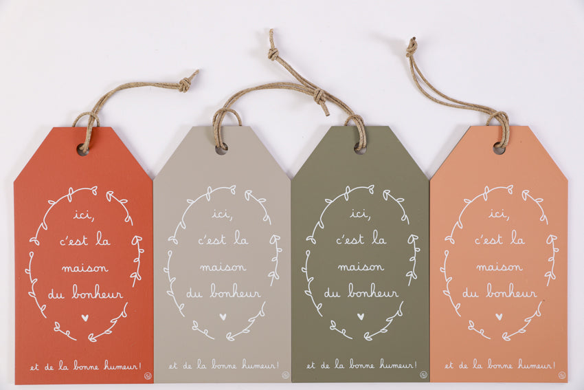 Pancarte message maison du bonheur