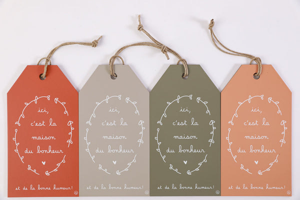 Pancarte message maison du bonheur