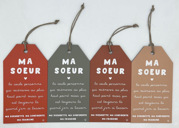 Pancarte message ma soeur
