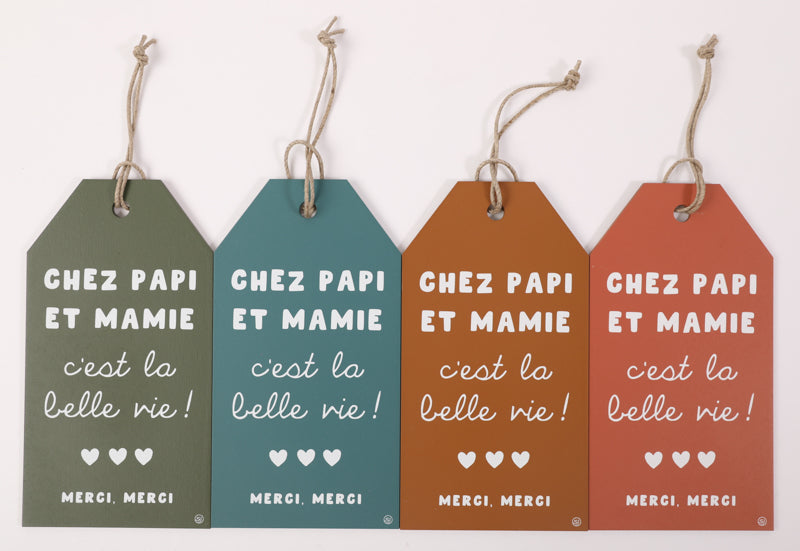 Pancarte message chez papi et mamie
