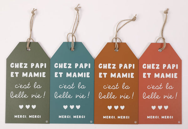 Pancarte message chez papi et mamie