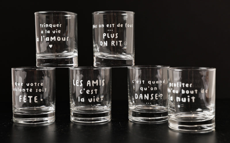6 verres Gina les amis c'est la vie