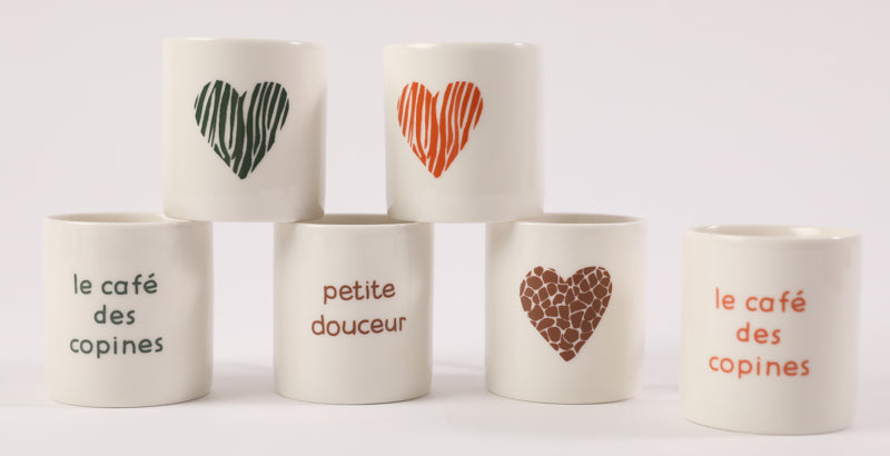 6 mini mugs le café des copines