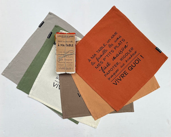 Lot de 6 serviettes de table a ma table