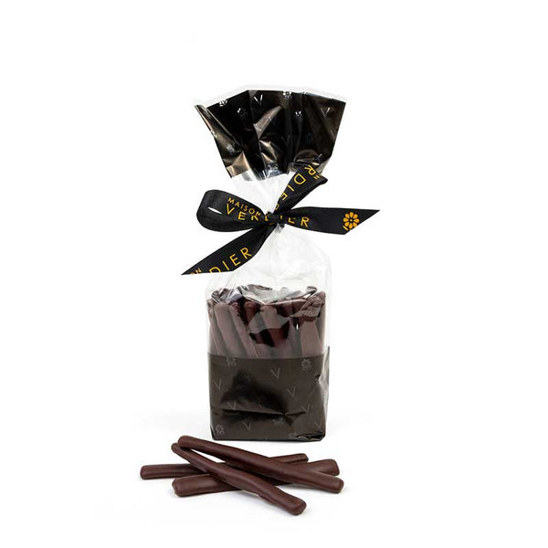 Orangettes, écorces d'oranges confites avec enrobage chocolat noir