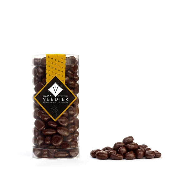 Enrobag chocolats noirs pour ce raisins macérés dans du Sauternes