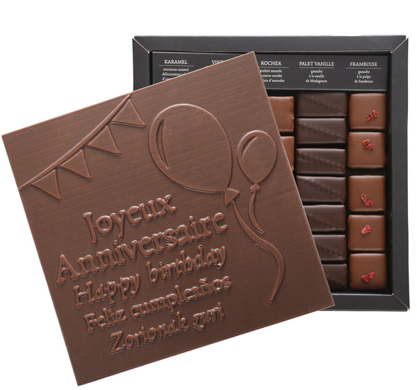 BOX OF ILBARRITZ HAPPY BIRTHDAY MILK CHOCOLATES