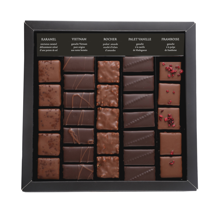 BOÎTE DE CHOCOLATS NOIR LAIT ILBARRITZ JOYEUX ANNIVERSAIRE LAIT