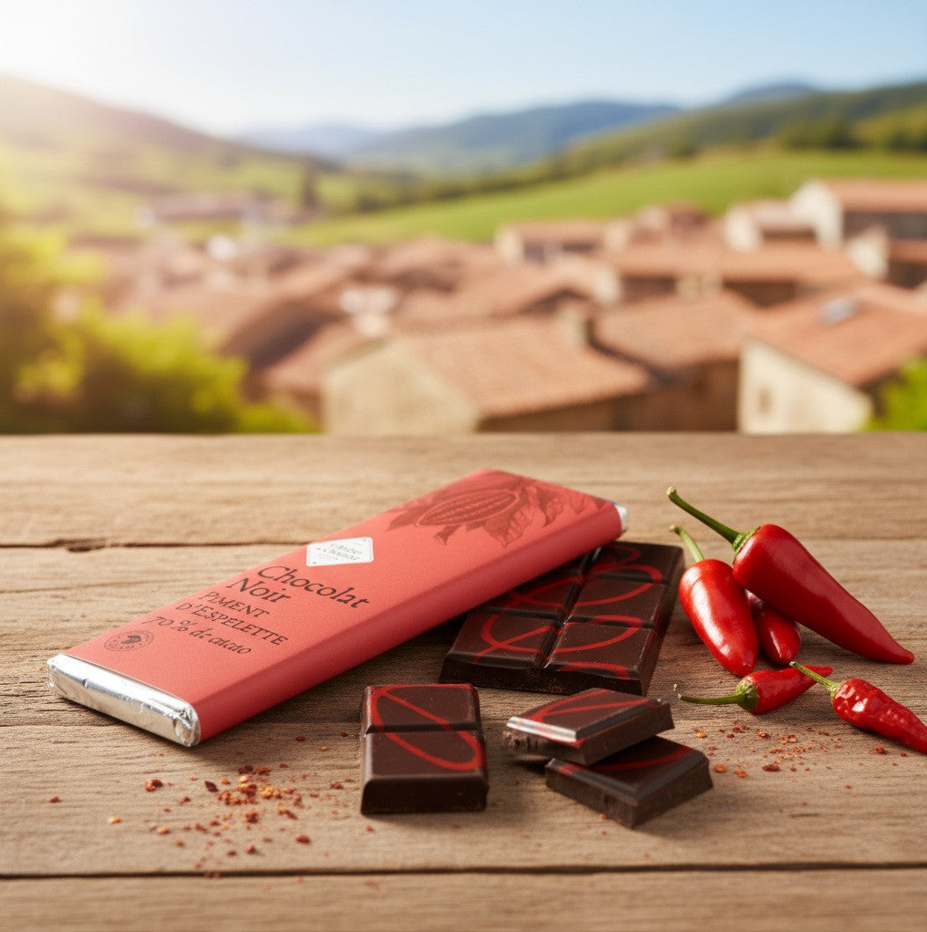 TABLETTE CHOCOLAT NOIR PIMENT D'ESPELETTE