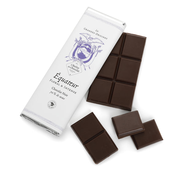 DARK CHOCOLATE BAR FROM THE GREAT ORIGINS OF ECUADOR