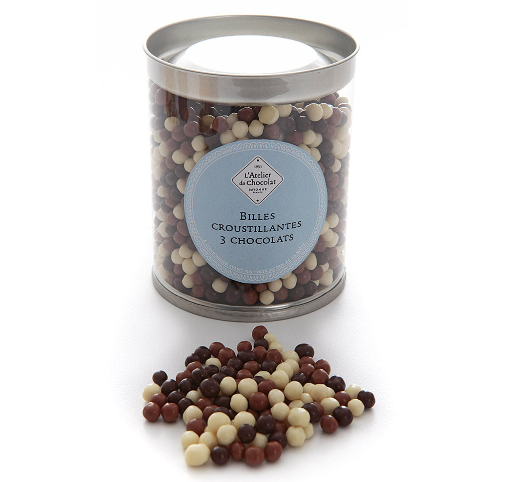 BILLES CROUSTILLANTES TROIS CHOCOLATS
