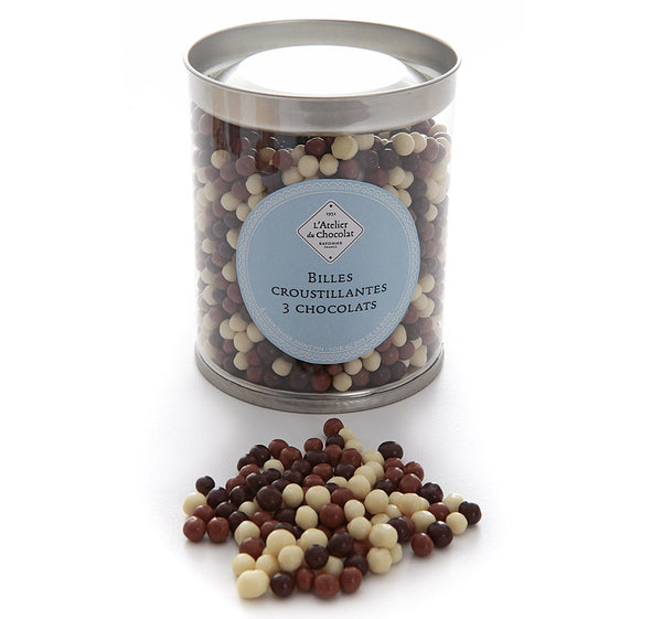 BILLES CROUSTILLANTES TROIS CHOCOLATS