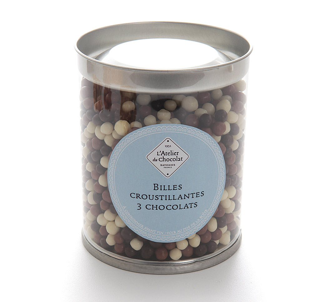 BILLES CROUSTILLANTES TROIS CHOCOLATS