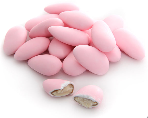 Pink almond dragees