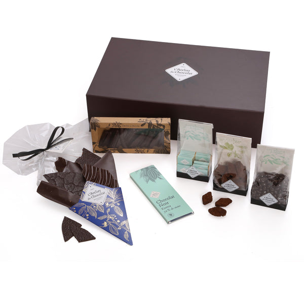 COFFRET CADEAU CHOCOLATS FORT EN CACAO