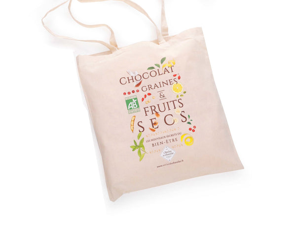 ASSORTIMENT DE 4 TABLETTES CHOCOLAT BIO + TOTE  BAG