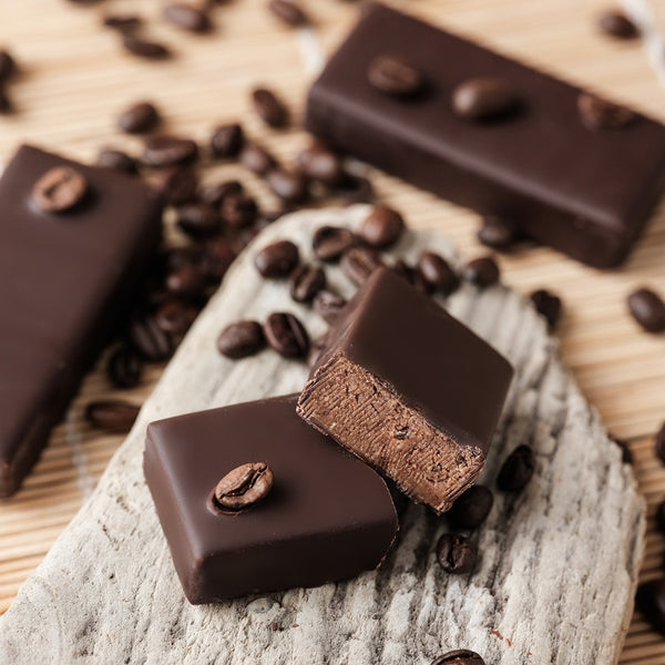 DARK CHOCOLATE COFFEE PRALINE BOUCHÉE