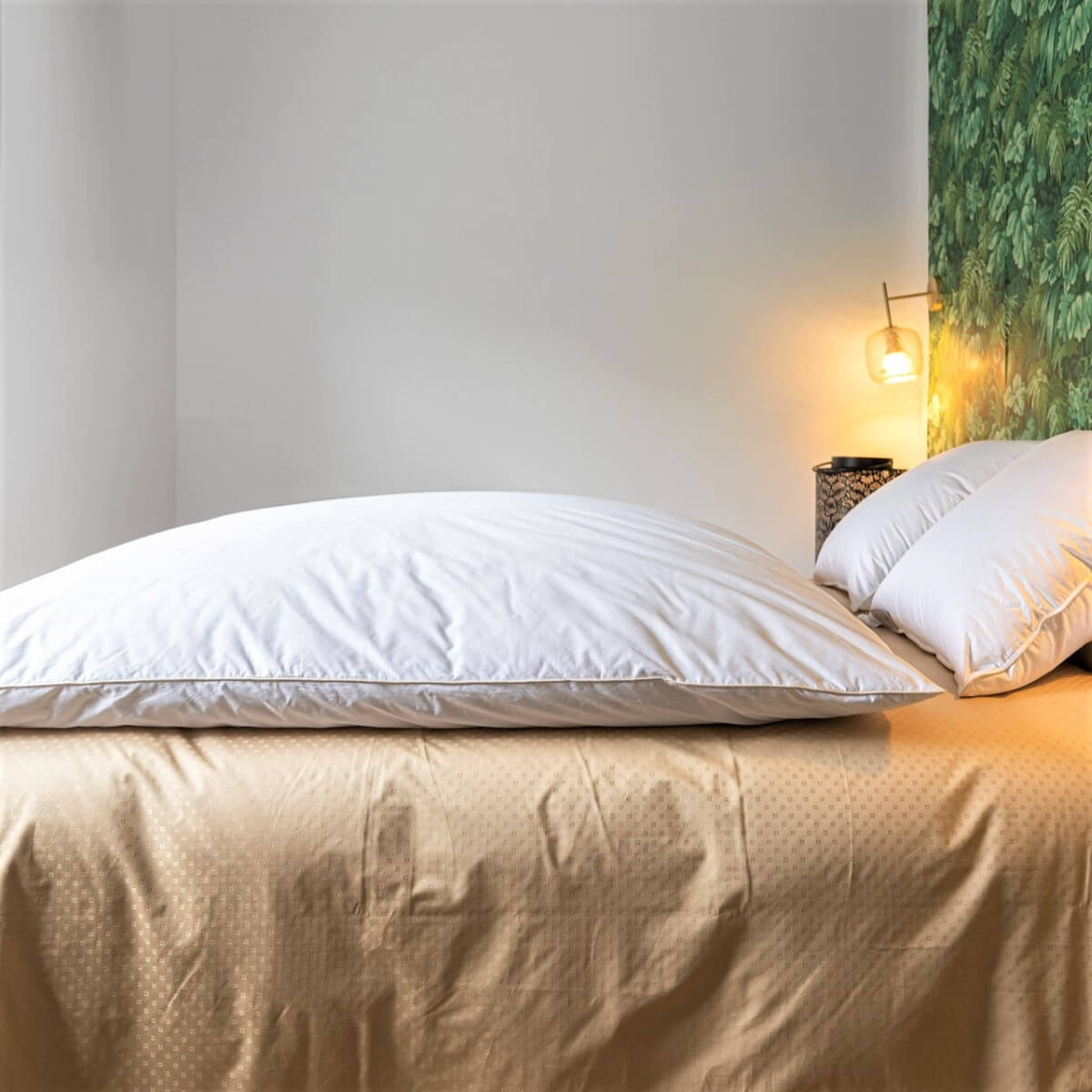 Inflatable quilt white organic cotton