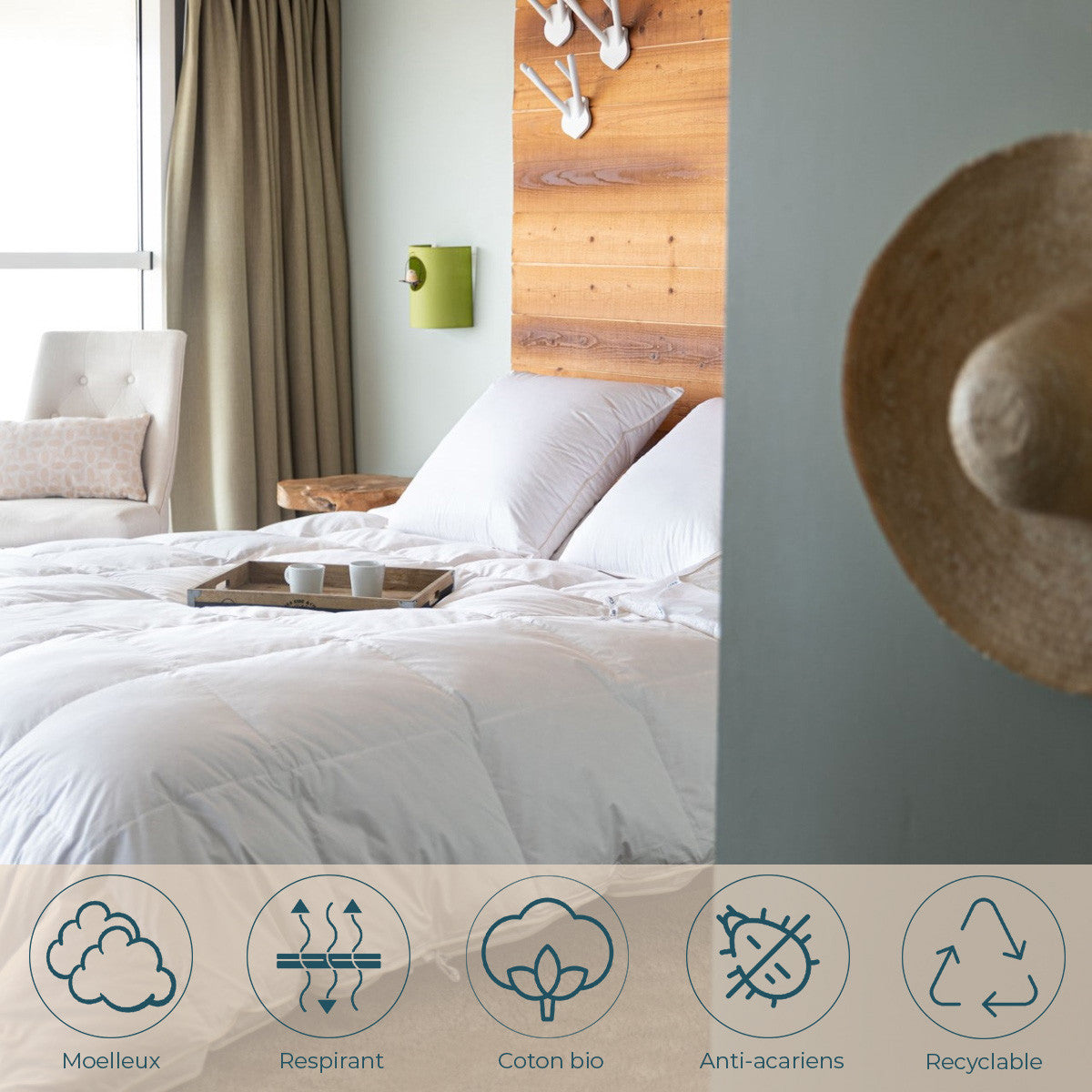 Organic and ecological 90% down pillow