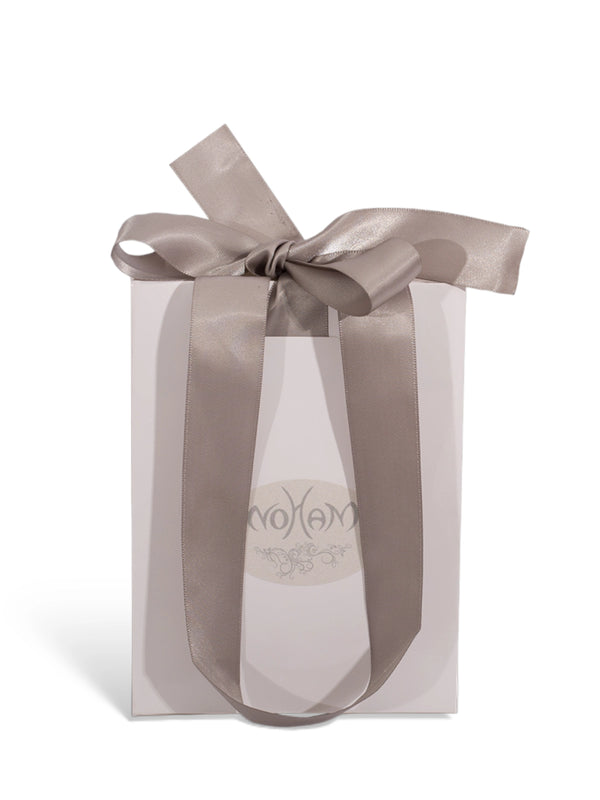 White Bag Silver Ribbon