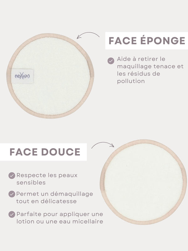 Pads Démaquillants (4 Pads + 1 Filet de lavage)