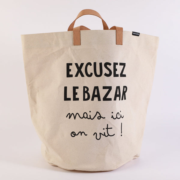 corbeille à linge excusez le bazar
