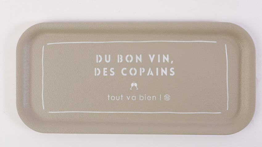 Thermo cork tray rectangle du bon vin des copains