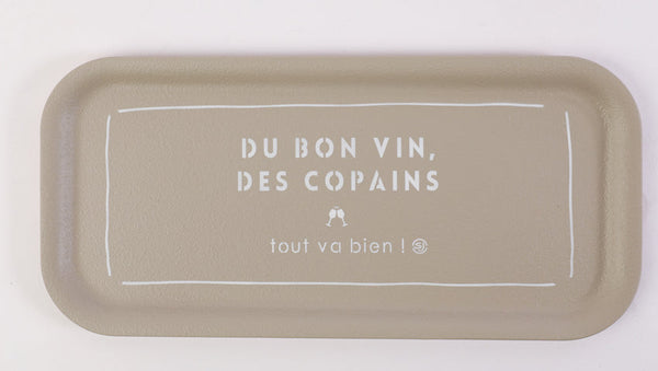 Thermo cork tray rectangle du bon vin des copains