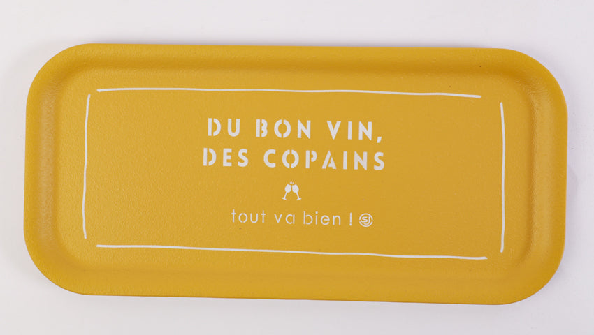 Thermo cork tray rectangle du bon vin des copains