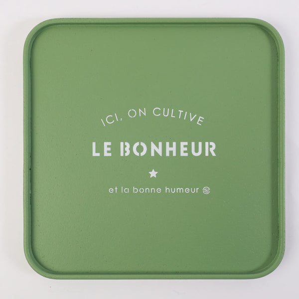 Cork tray 30x30cm here we cultivate happiness