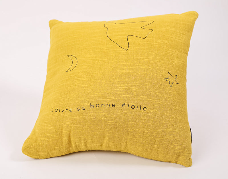 Coussin carré suivre sa bonne étoile