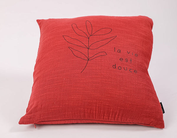 Coussin carré la vie est douce