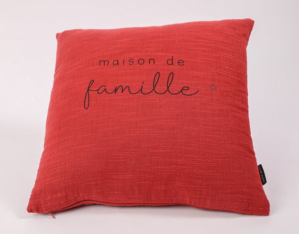 Coussin carré maison de famille