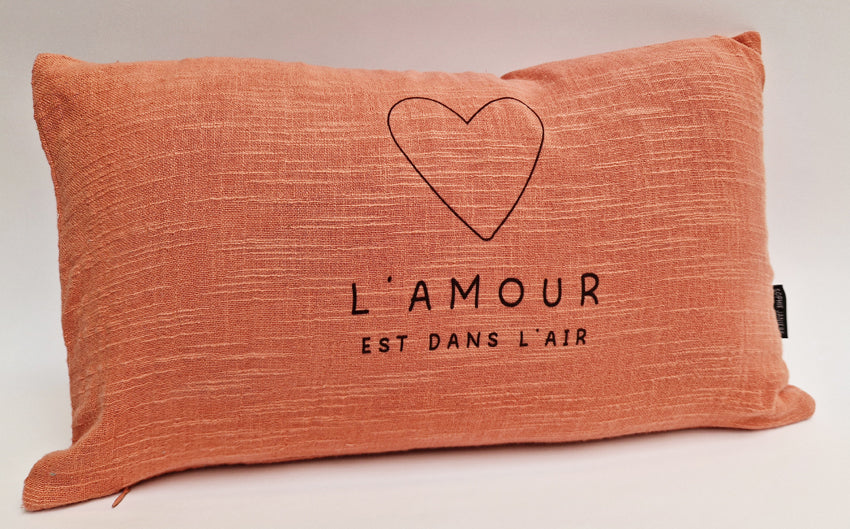 Rectangle cushion l'amour est dans l'air