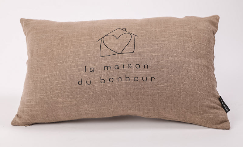 Coussin rectangle dessin la maison du bonheur