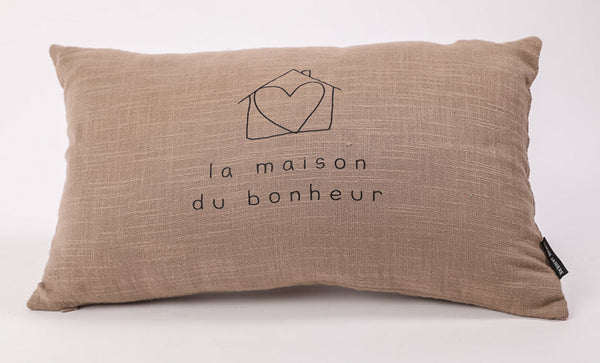 Coussin rectangle dessin la maison du bonheur