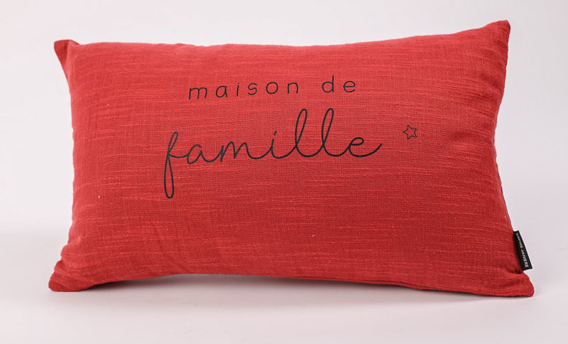 Coussin rectangle maison de famille