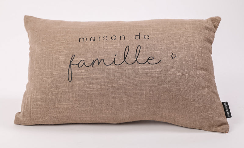 Coussin rectangle maison de famille