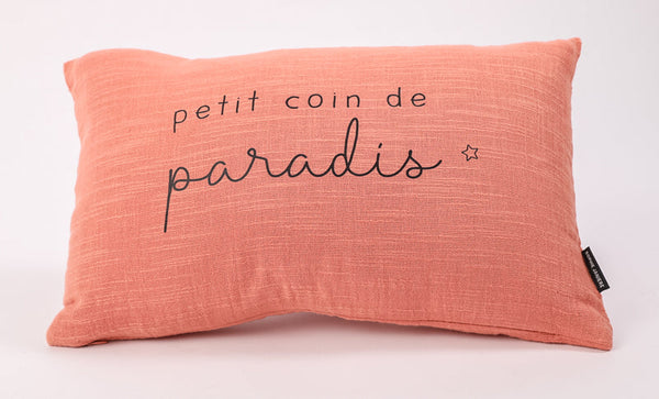 Coussin rectangle petit coin de paradis
