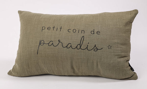 Coussin rectangle petit coin de paradis