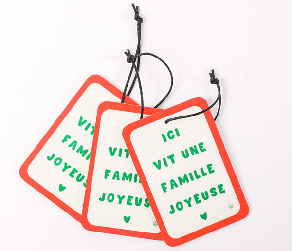 Mini plaque décorative ici vit une famille joyeuse