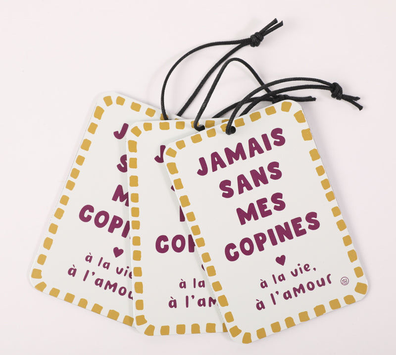 Mini plaque décorative jamais sans mes copines