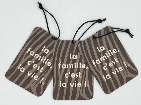 Mini plaque décorative la famille, c'est la vie zèbre