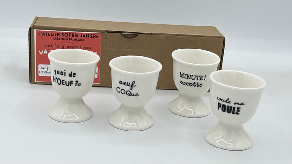 Set de 4 coquetiers roule ma poule