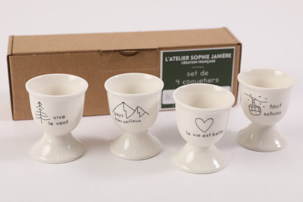 Set de 4 coquetiers tout schuss
