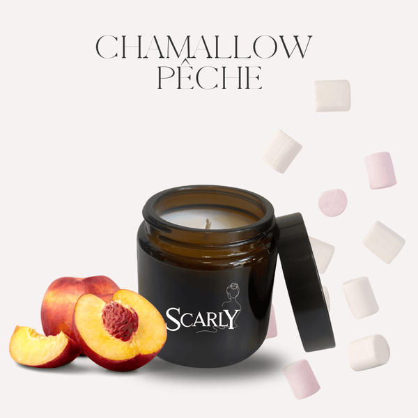 Bougie Chamallow Pêche - Edition limitée - Scarly Shop