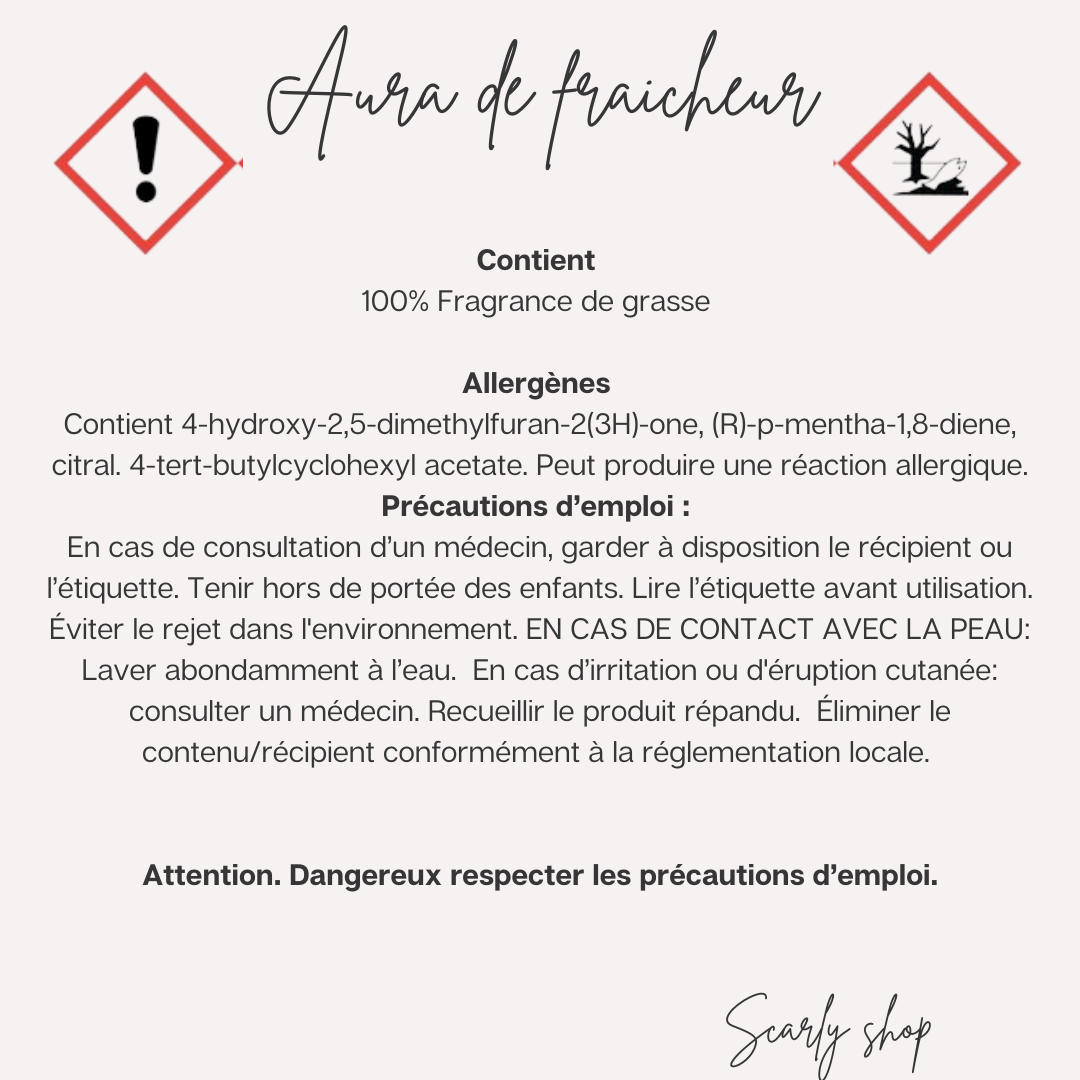 Diffuseur voiture - lessive - Aura de fraicheur -  Scarly Shop