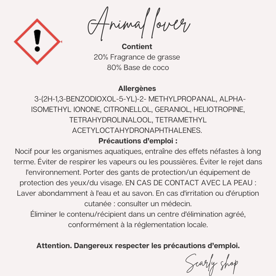 Spray anti mauvaise odeur - Animal lover -  Scarly Shop