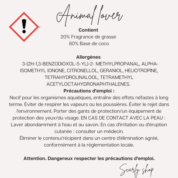 Spray anti mauvaise odeur - Animal lover -  Scarly Shop